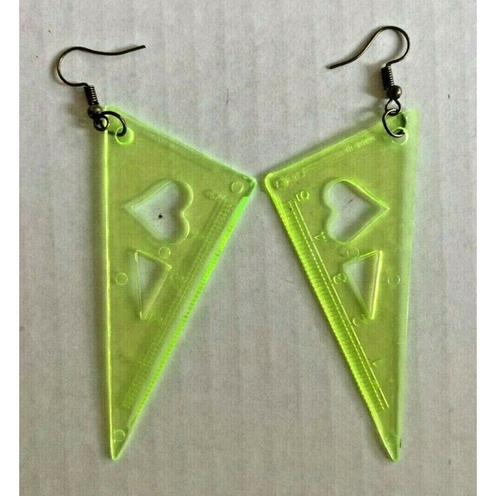 New from Vintage Mini Green Ruler Charms Costume Jewelry C12